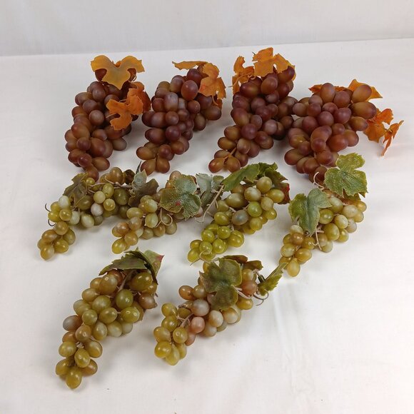 10 Piece Lot Faux Artificial Grapes Vines Clusters Realistic Kitchen Home Decor - Picture 2 of 5